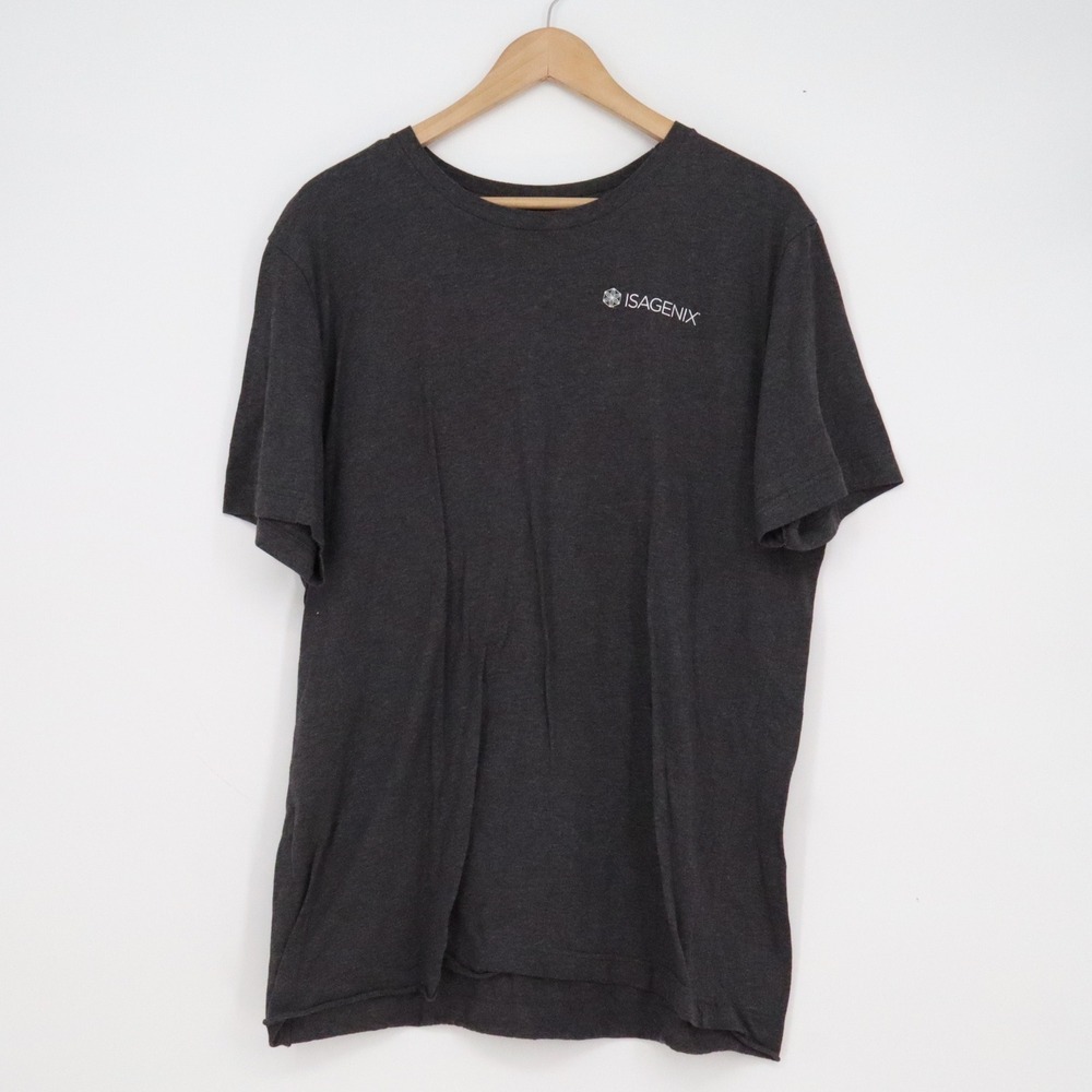 Isagenix Isabody Mens Charcoal Gray Graphic T-Shirt Start Complete Repeat M